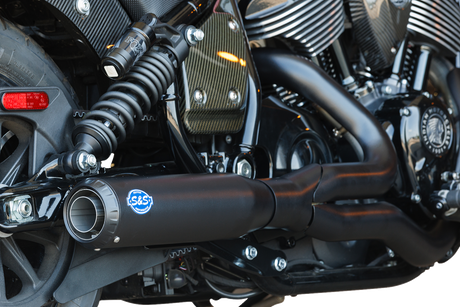 2-into-1 Qualifier Exhaust System - Guardian Black - 49-State - Indian Chief 2022 - 2024