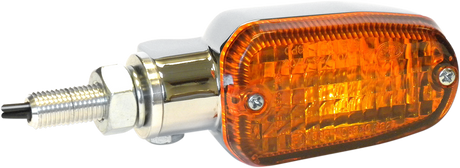 Turn Signal - DOT&E-mark - Single Filament - Chrome/Amber