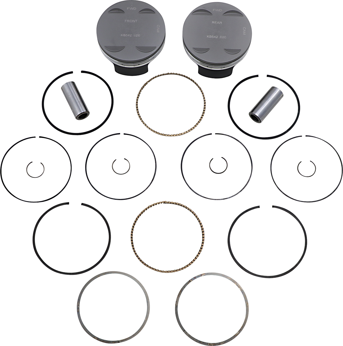 PISTON KIT M8 117\" +020 2017 - 2020