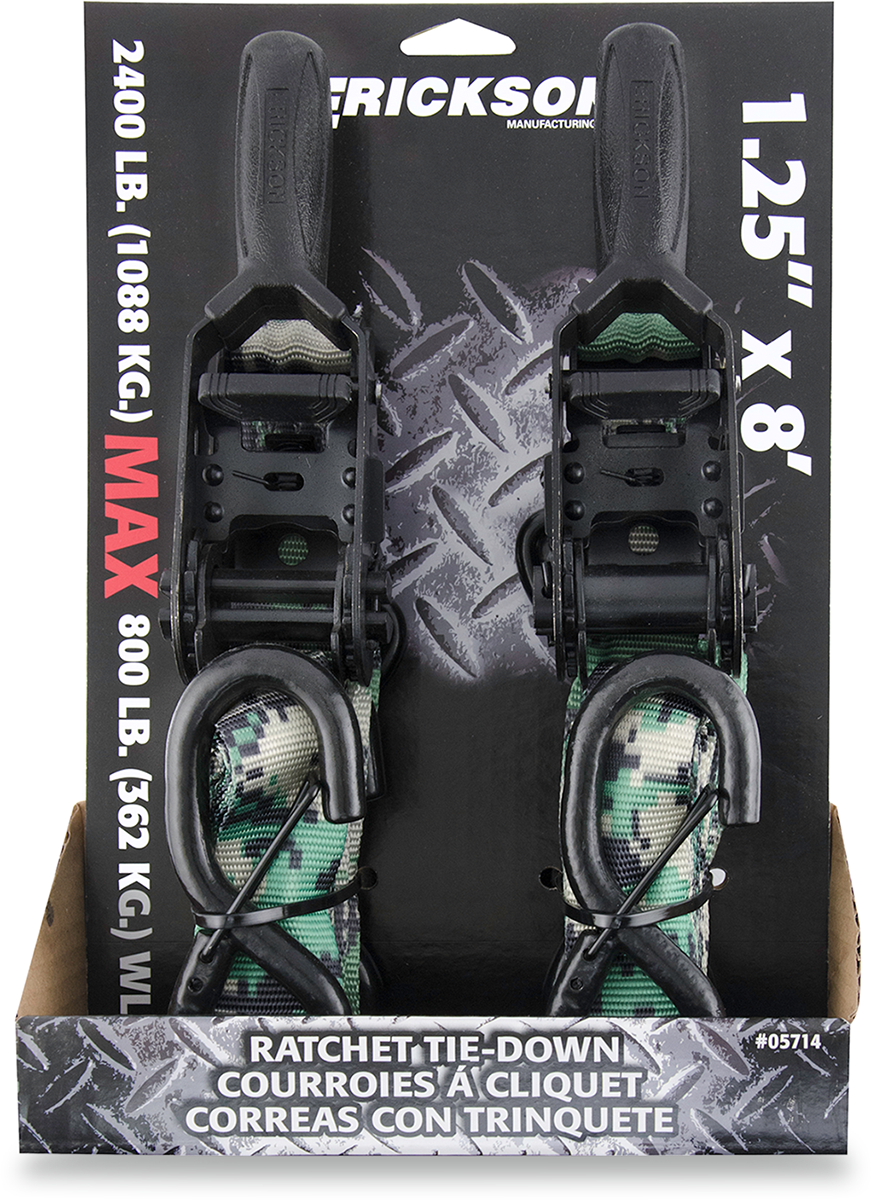 Ratchet Tie-Down - 1.25\" x 8\' - Camo