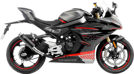 GP Corsa Slip-On Muffler - Black Edition - CF Moto 450 2023 - 2024