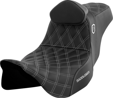Pro Series SDC Performance Seat - with Backrest - Silver Stitch - FLH/FLT \'08-\'23 2008 - 2023