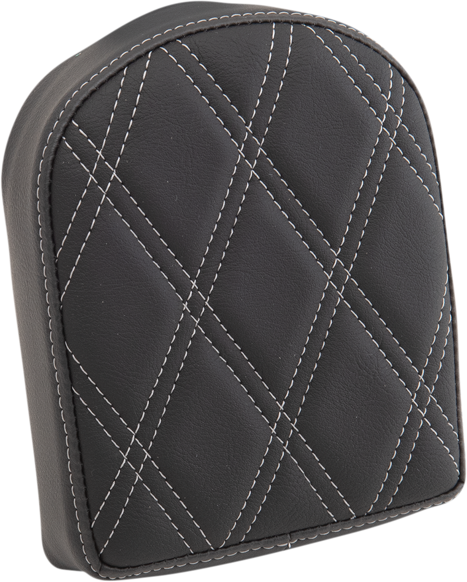 Sissy Bar Pad - Double Diamond - Silver - Short