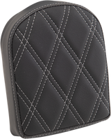 Sissy Bar Pad - Double Diamond - Silver - Short