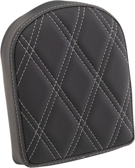 Sissy Bar Pad - Double Diamond - Silver - Short