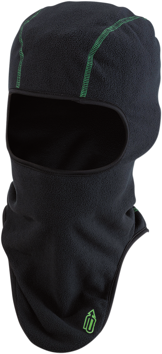 Balaclava Fleece - Black/Green - Small/Medium