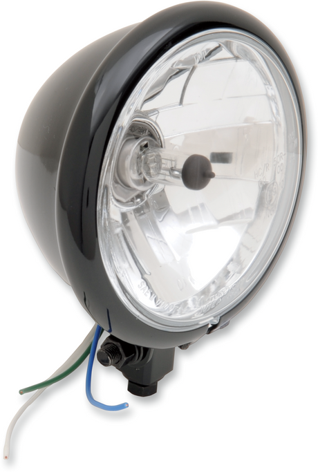 Bottom Mount Springer Headlight - 5-3/4\" - Black