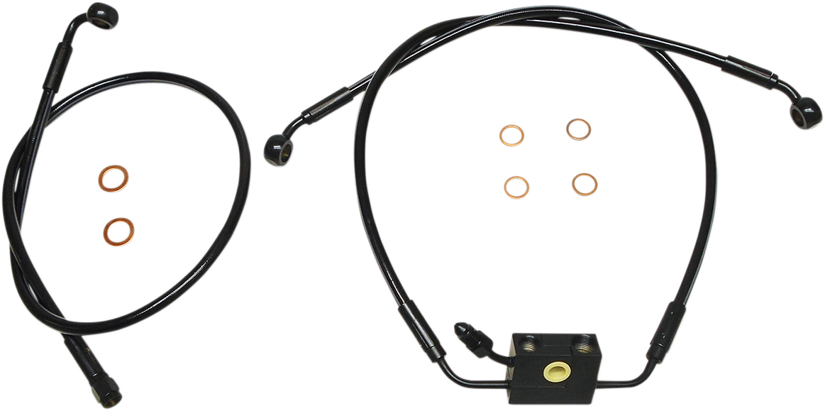 Brake Line - XR - Dual Disc - ABS - Black - Softail 2018 - 2022