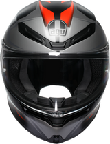 K6 S Helmet - Karve - Matte Black/Gray/Red - XL