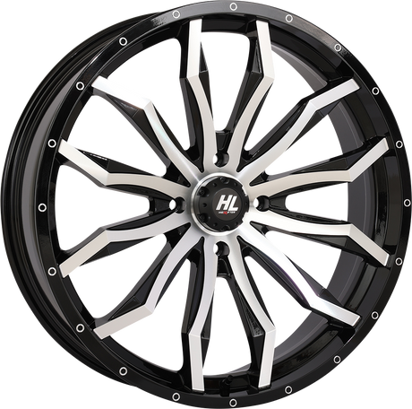 Wheel - HL21 - Front/Rear - Gloss Black w/Machined - 22x7 - 5/4.5 - 4+3 (+10 mm) 2022 - 2024
