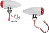 BulletvMarker Lights - LED - Red Lens - Chrome