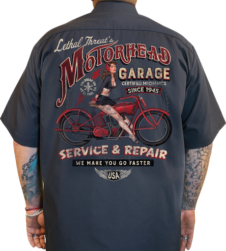 Motorhead Garage Shop Shirt - Gray - 2XL
