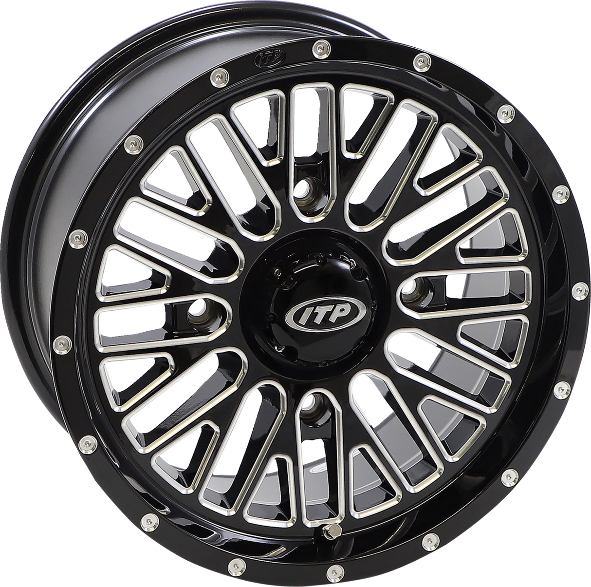 Wheel - Momentum - Front/Rear - Black/Milled - 14x7 - 4/156 - 5+2 (+30 mm) 2003 - 2023