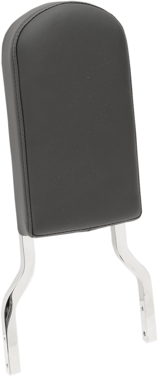 Sissy Bar Pad - Tall - Smooth - Black W/Solar Reflective Leather Top Stitch