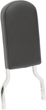 Sissy Bar Pad - Tall - Smooth - Black W/Solar Reflective Leather Top Stitch