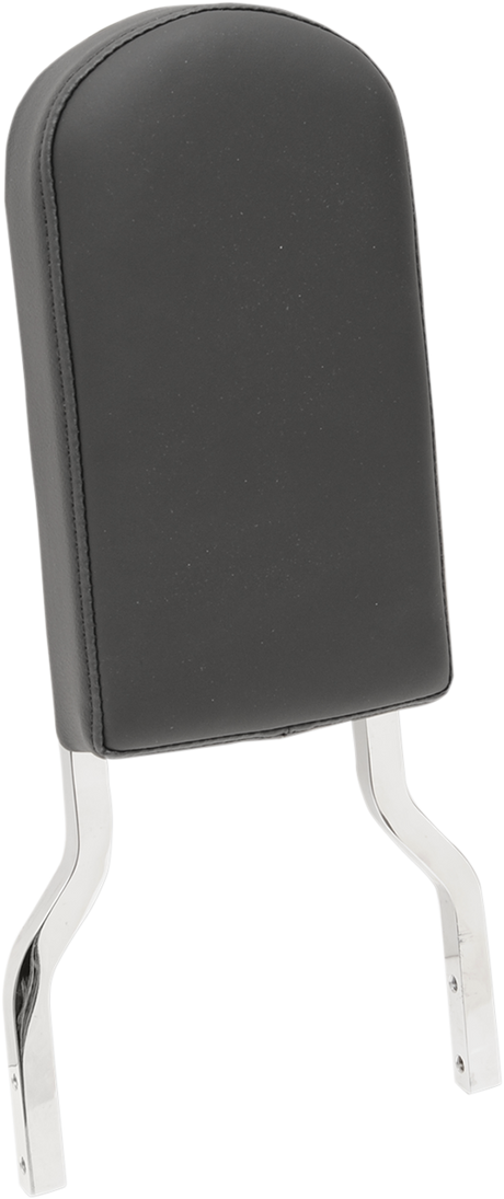 Sissy Bar Pad - Tall - Smooth - Black W/Solar Reflective Leather Top Stitch