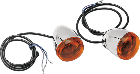 Front Signal Light Assembly - Chrome/Amber - Dual-Filament 1986 - 2020