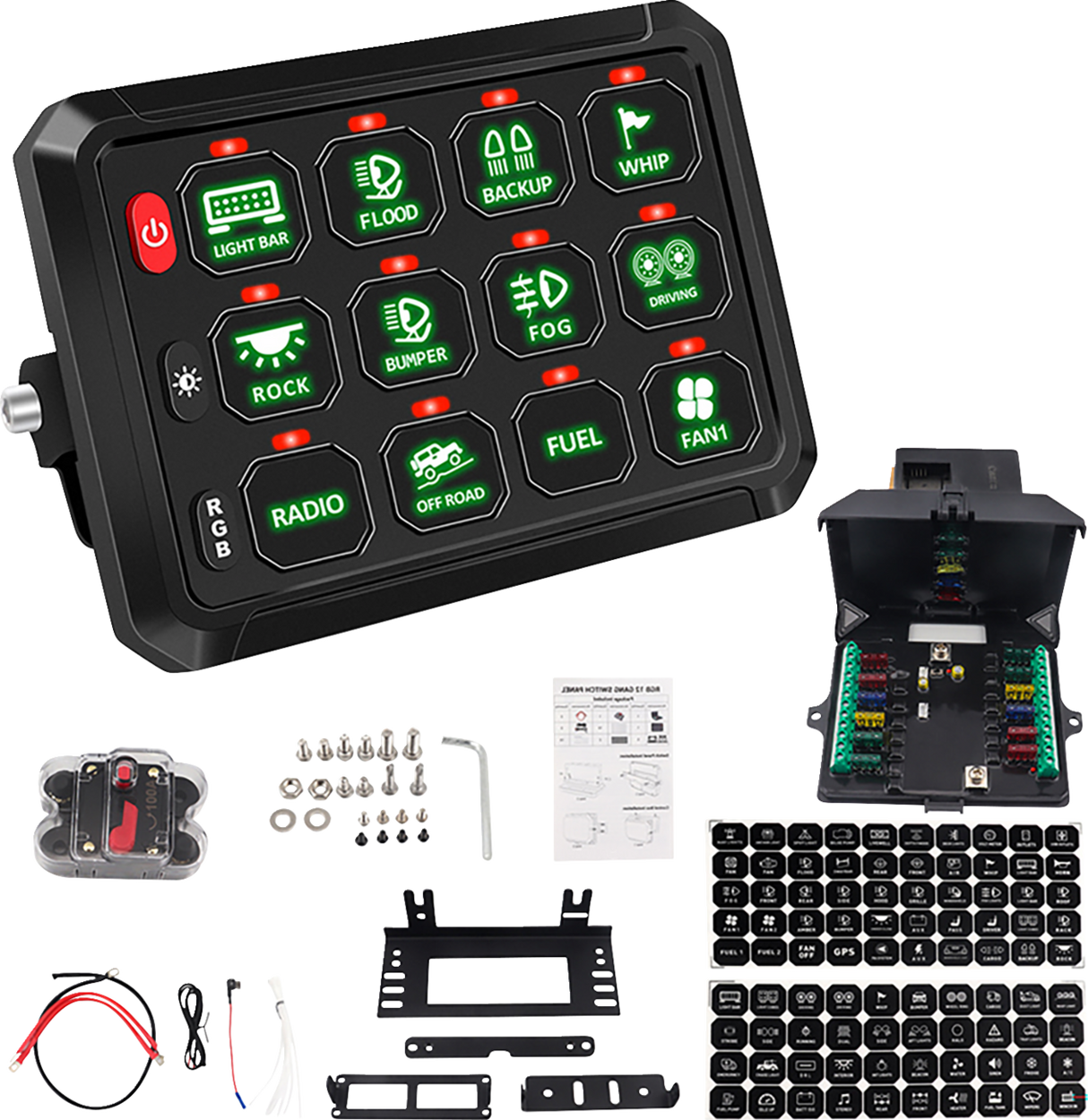 Gang Switch Panel - 12 Position