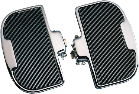 Passenger Floorboards - Black/Chrome - GL1000/1100 1975 - 1983