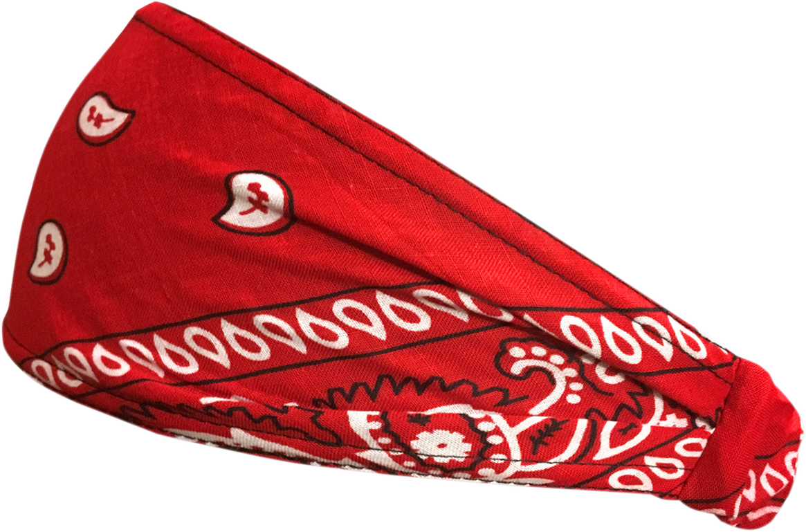 Mini Doo-Z Headwrap - Red White/Black Paisley