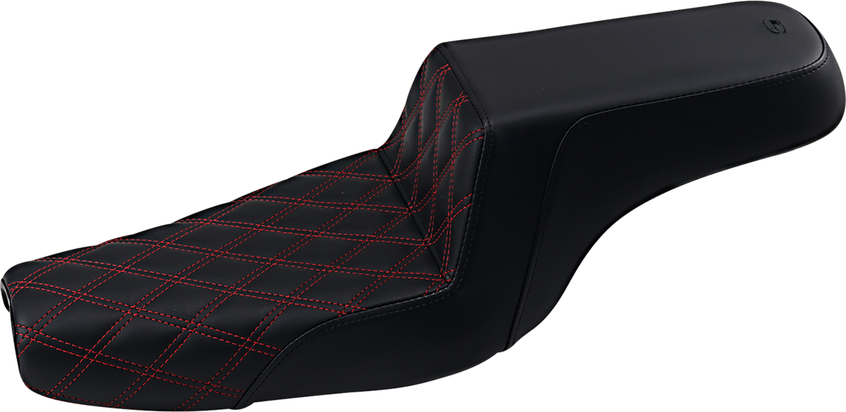 Step-Up Seat - Front Lattice Stitch/With Red Stitching - Black - XL 2004 - 2016