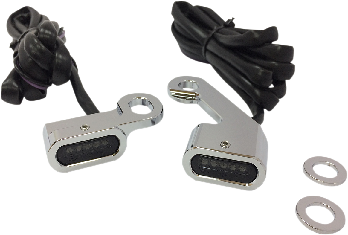 LED Handlebar Marker Lights - Chrome/Smoke 2009 - 2017