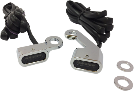 LED Handlebar Marker Lights - Chrome/Smoke 2009 - 2017