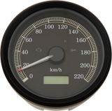 3-3/8\" KPH Programmable Electronic Speedometer - Black Bezel - Black Face 1999 - 2003