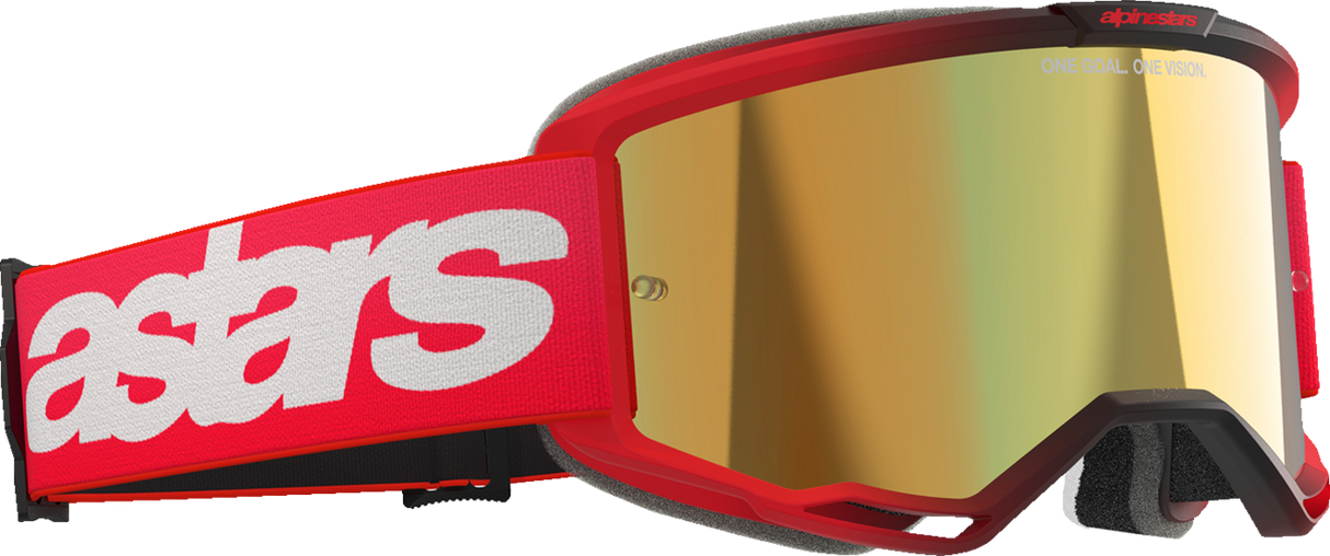 Vision 5 Goggle - Blaze - Red - Gold Mirror Lens