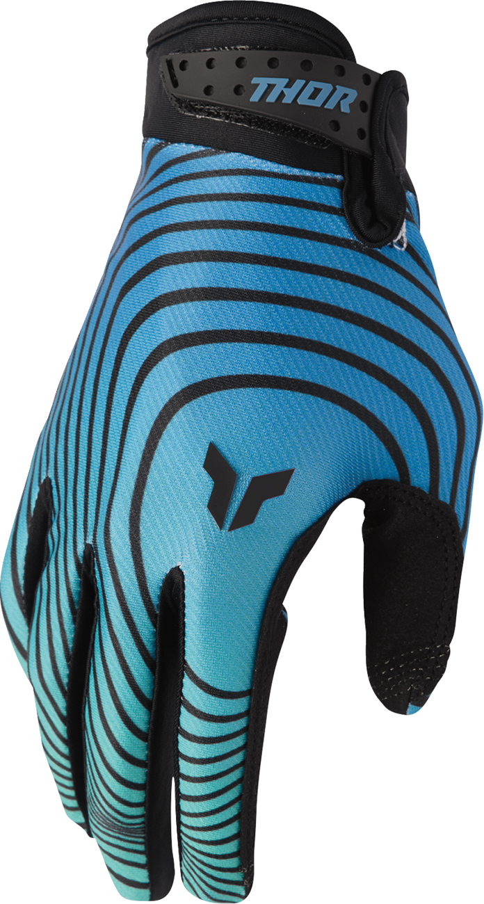 LAUNCHMODE Identity Gloves - Teal/Black - XL