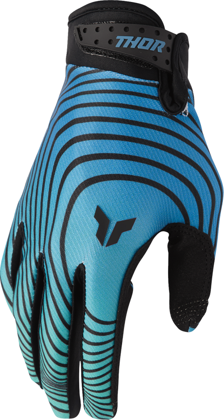 LAUNCHMODE Identity Gloves - Teal/Black - XS