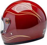 Gringo S Helmet - Flames - Gloss Garnet Red - XL