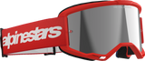 Vision 3 Goggle - Wordmark - Red - Silver Mirror Lens