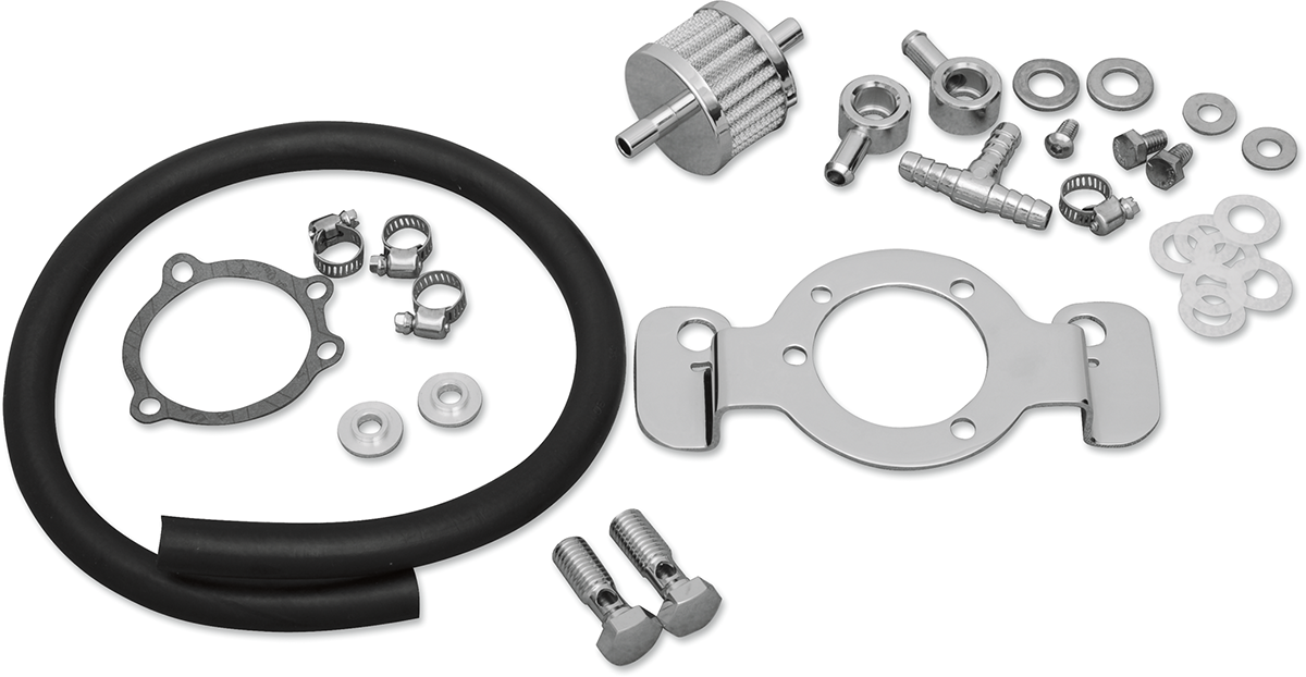 Crankcase Breather with Support Bracket Kit - Sportster 2007 - 2022