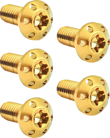 Bolt Kit - Holeshot/Brake Rotor/Rear - Hub Mount - Gold - 3/8\"-16 x 1\" - 5 Pack