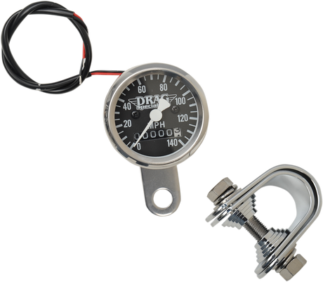 Mini Speedometer - Black - 2240:60 Ratio - 1-7/8\"