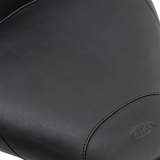 Wide Solo Seat - With Backrest - Vintage - Black - Smooth - Road King \'97-\'07 1997 - 2007