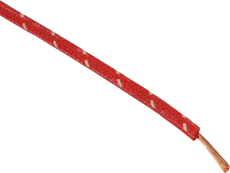 25\' Cloth-Braided Wire Spool - 16 Gauge - Red/White