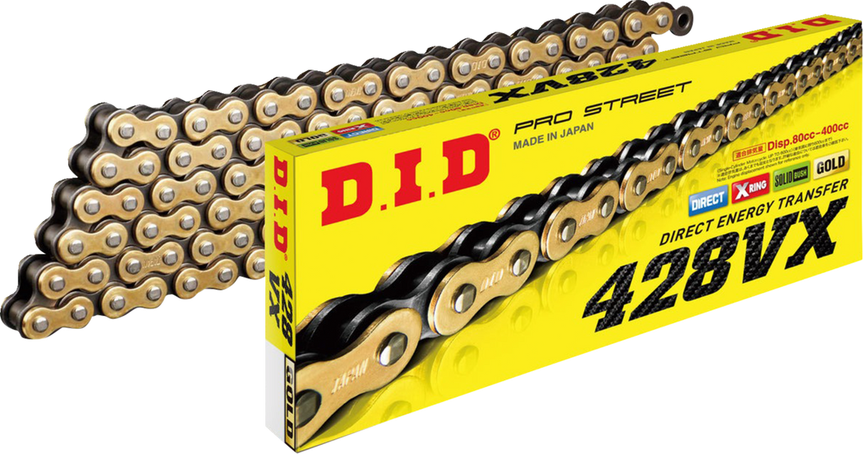 428 VX - Drive Chain - 130 Links - Gold and Black