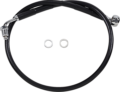 Brake Line - +4\" - Black - \'18-\'21 Softail 2018 - 2020