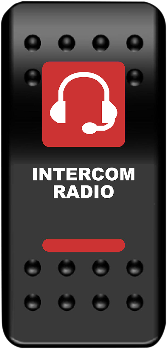 Rocker Switch - Intercom - Red