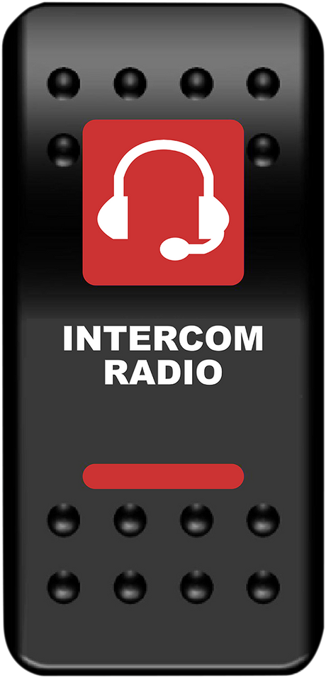 Rocker Switch - Intercom - Red