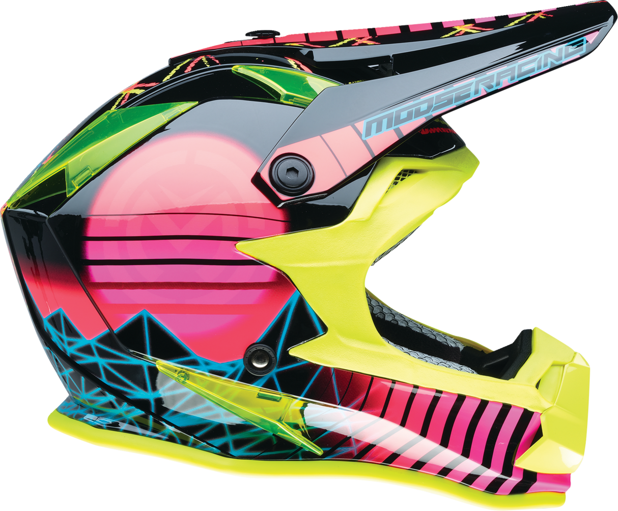 Youth F.I. Helmet - Vaporwave - MIPS® - Black/Pink/Yellow - Small