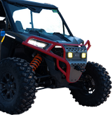 Front Bumper/Skid Plate with Amber Lights - Red - RZR XP 1000 2024 - 2025