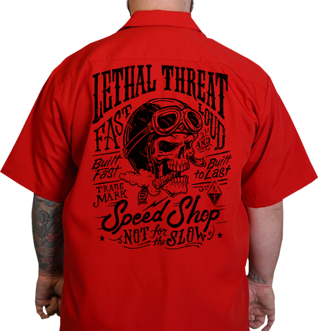 Not for the Slow Skull Shop Shirt - Red - Large