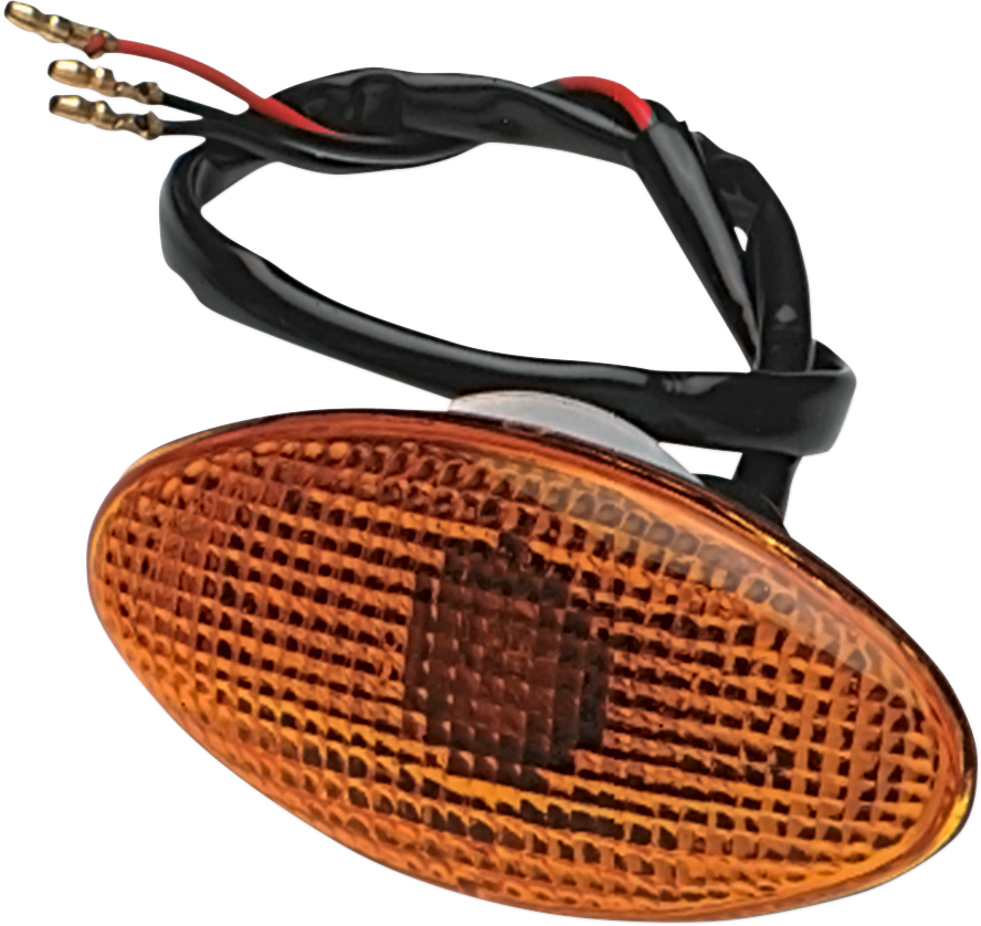 Flat Oval Marker Light - Large - Amber