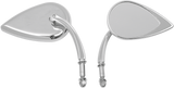 Mirror - Side View - Teardrop - Chrome - Curved/Short Stem - Each