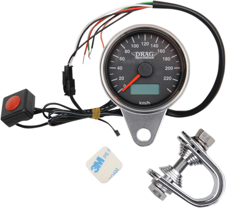 Programmable Mini Electronic Speedometer with Odometer/Tripmeter - 2.4\" - Black 1986 - 2003