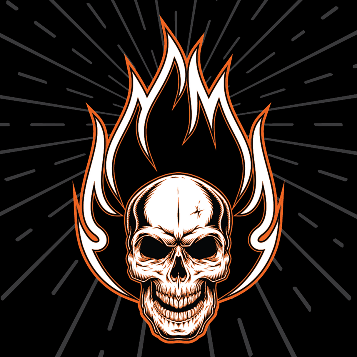 Flydanna® Head Wrap - Flaming Skull