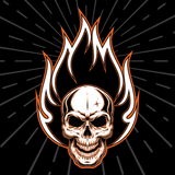 Flydanna® Head Wrap - Flaming Skull